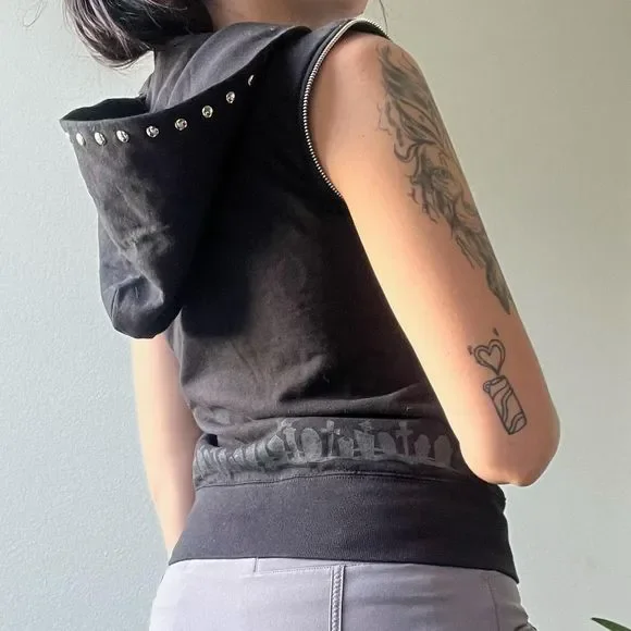 disneys nightmare before christmas full zip hooded vest - Picture 2 of 2